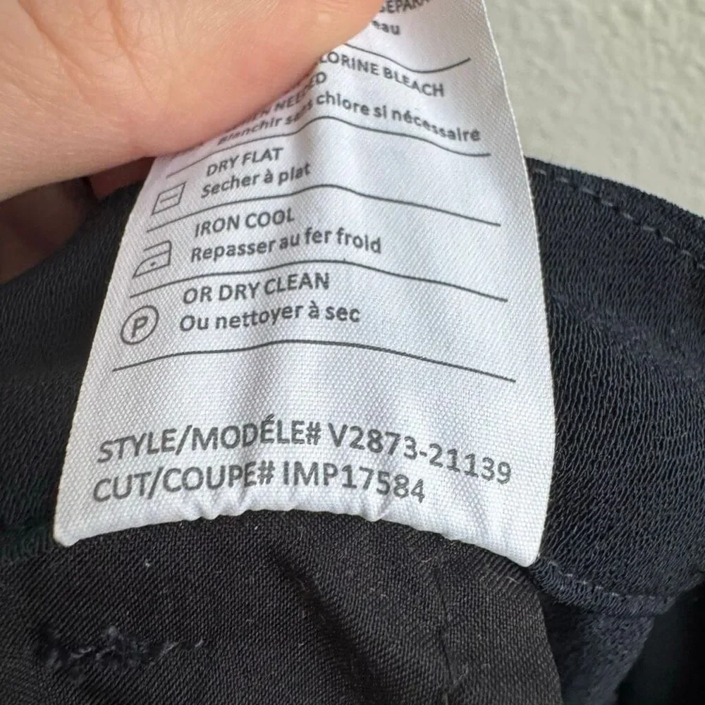 Vince Crepe Pull On Elegant Career Office Trouser Size 6 Small Black Minimalist